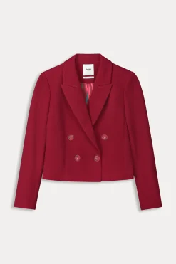 POM Amsterdam BLAZER Short Burgundy Red Sale