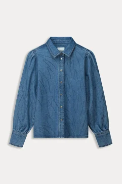 POM Amsterdam BLOUSE Denim Rhinestones Online