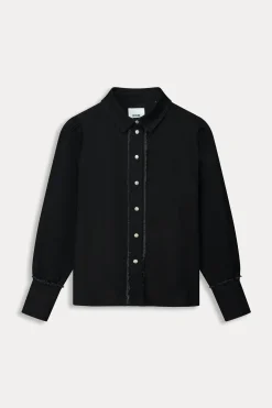 POM Amsterdam BLOUSE Denim Washed Black Discount