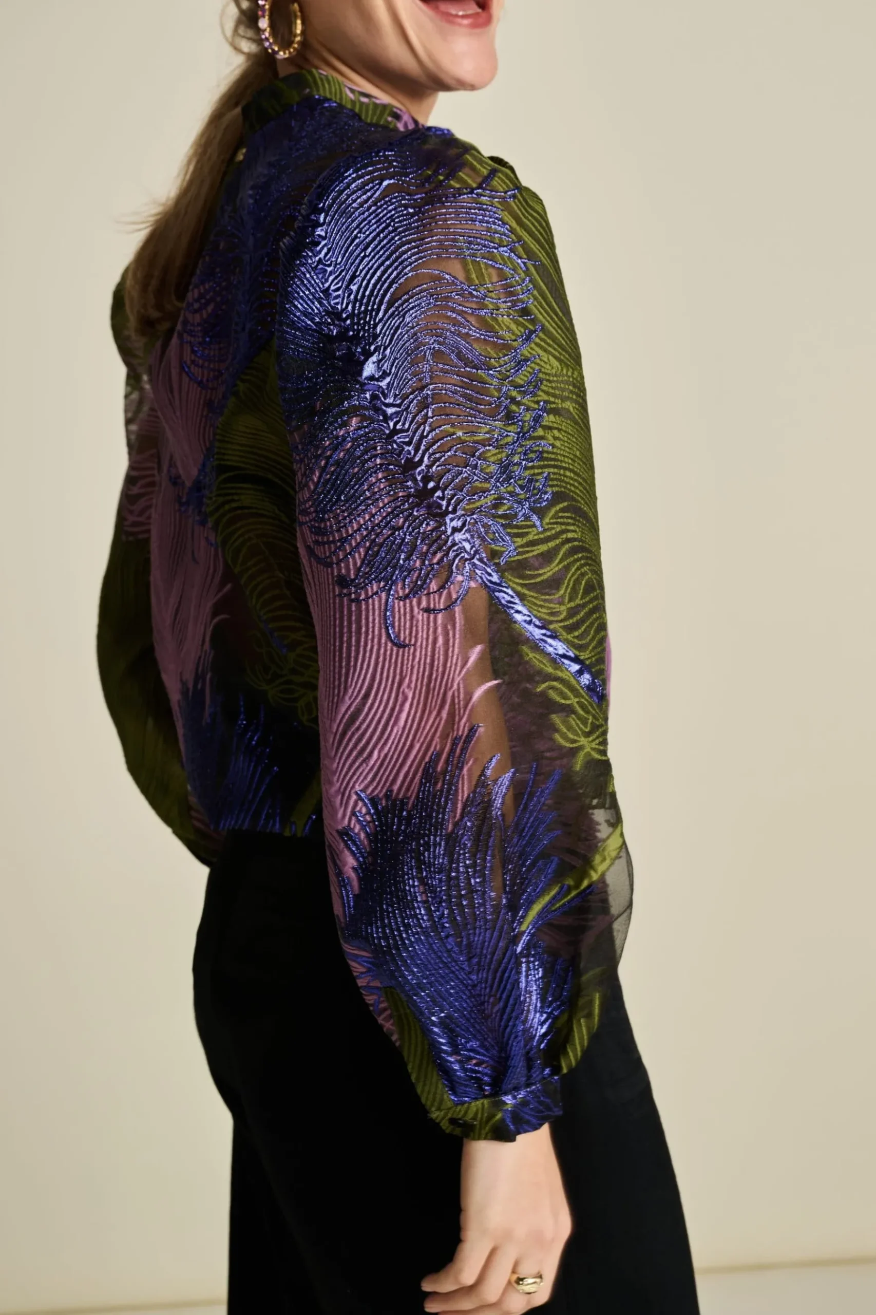 POM Amsterdam BLOUSE Festive Feathers Online