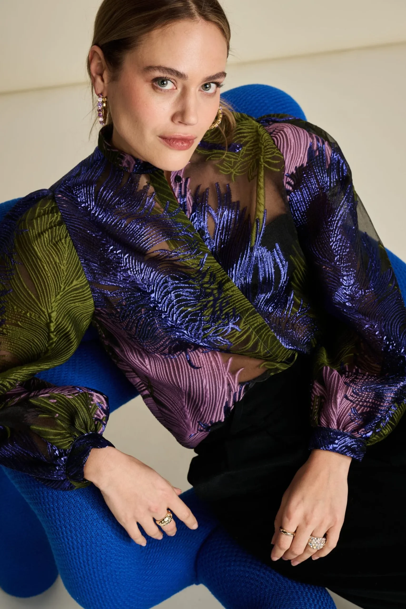 POM Amsterdam BLOUSE Festive Feathers Online