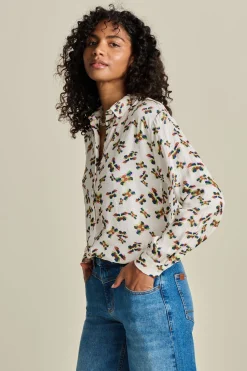 POM Amsterdam BLOUSE Milly Butterfly Ecru Sale