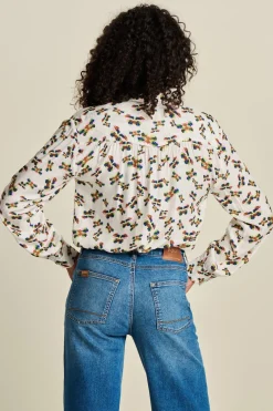 POM Amsterdam BLOUSE Milly Butterfly Ecru Sale