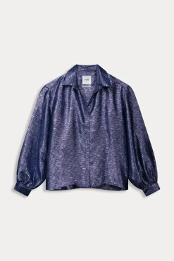 POM Amsterdam BLOUSE Violet Festive Blue Online