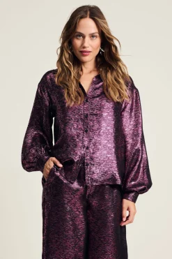 POM Amsterdam BLOUSE Violet Festive Pink New