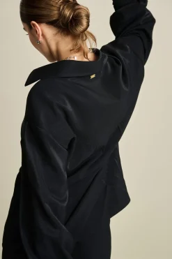 POM Amsterdam BLOUSE Violet Shimmer Black Online