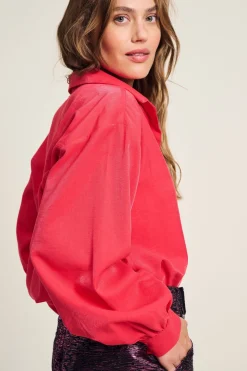 POM Amsterdam BLOUSE Violet Shimmer Vibrant Pink Online