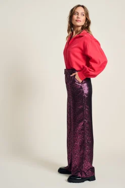 POM Amsterdam BLOUSE Violet Shimmer Vibrant Pink Online