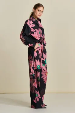 POM Amsterdam BROEK Big Blooming Pink Outlet