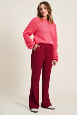 POM Amsterdam BROEK Flare Burgundy Red Online