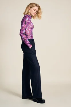 POM Amsterdam BROEK Striped Midnight Blue Best