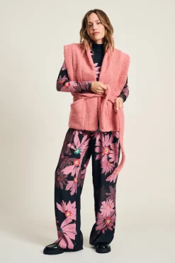 POM Amsterdam GILET Teddy Dusty Pink Online