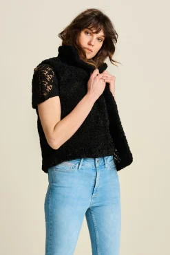 POM Amsterdam GILET Teddy Love Black