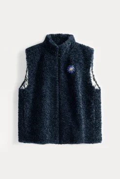 POM Amsterdam GILET Teddy Love Navy Clearance
