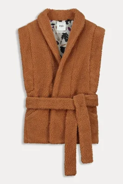 POM Amsterdam GILET Teddy Sugar Brown Online