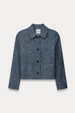 POM Amsterdam JACKET Tweed Blue New