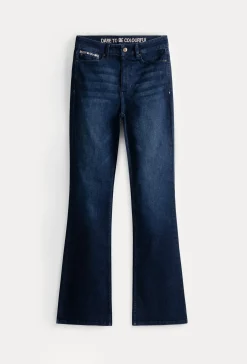 POM Amsterdam JEANS Esmee Flare Dark Blue Discount