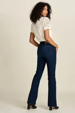POM Amsterdam JEANS Esmee Flare Dark Blue Discount