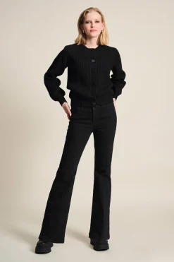 POM Amsterdam JEANS Esmee Flare Vintage Black New