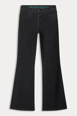 POM Amsterdam JEANS Esmee Flare Vintage Black New