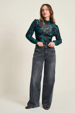 POM Amsterdam JEANS Wide Leg Grey Storm Hot
