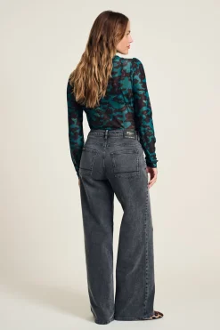 POM Amsterdam JEANS Wide Leg Grey Storm Hot