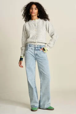 POM Amsterdam JEANS Wide Leg Light Blue Sale