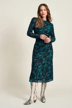 POM Amsterdam JURK Mesh Camo Teal Green Clearance