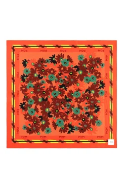 POM Amsterdam SJAAL Silk Floral Pink Hot