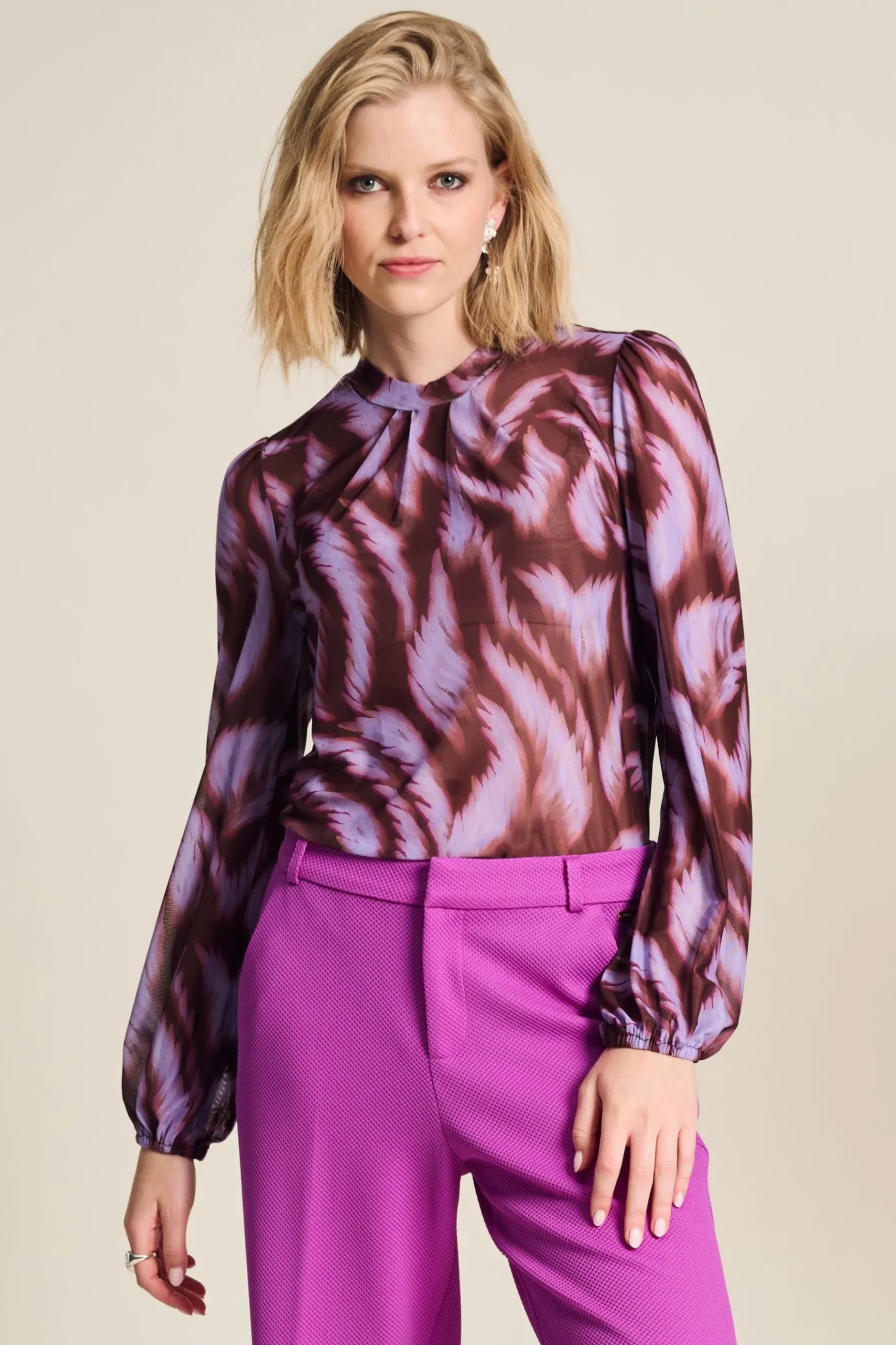 POM Amsterdam TOP Feathers Brown