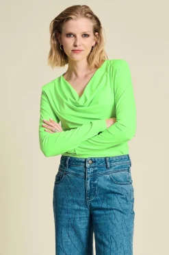 POM Amsterdam TOP Waterfall Vibrant Green Outlet