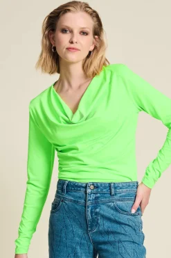 POM Amsterdam TOP Waterfall Vibrant Green Outlet
