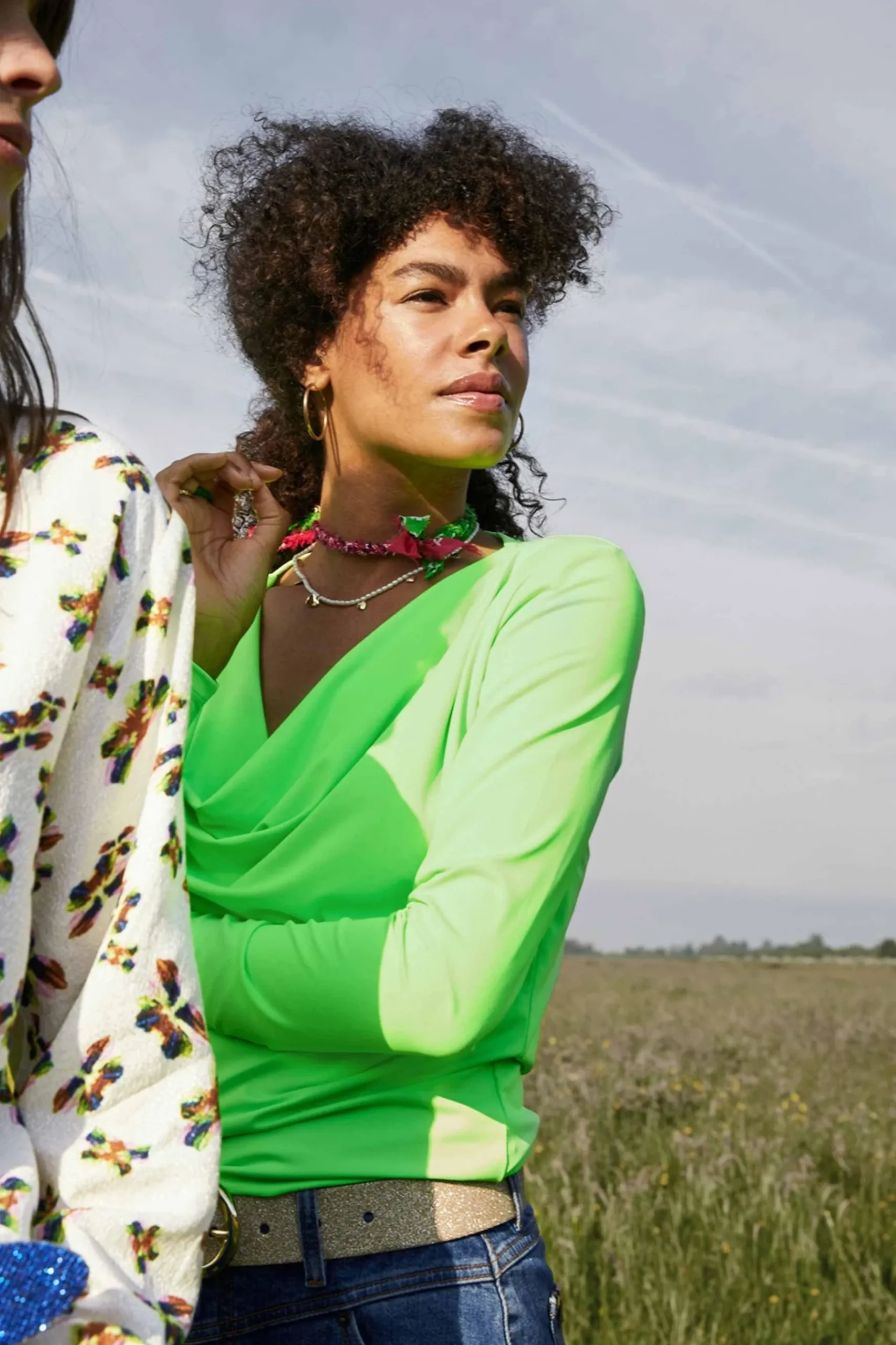 POM Amsterdam TOP Waterfall Vibrant Green Outlet