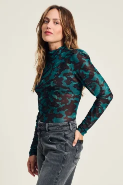 POM Amsterdam TURTLENECK Camo Teal Green Online